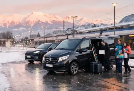 Mercedes VTC Grenoble montagnes alpines luxe
